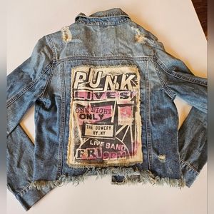 Punk Patched Jean Jacket
